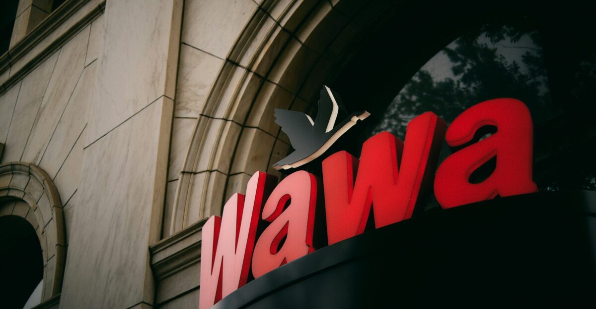 Wawa sign on wall
