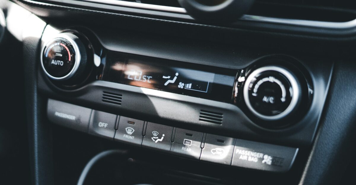 the inside of a car
