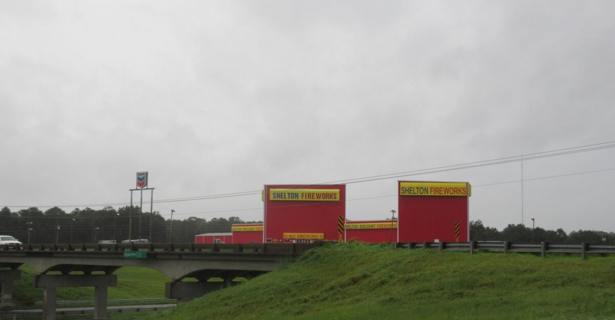 Shelton Fireworks just of Interstate 10 in Baldwin County Alabama 30 August 2021