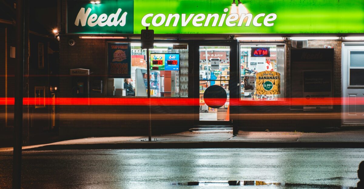 green and white UNKs coffee store