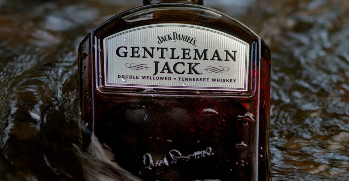 black and silver jack daniels bottle