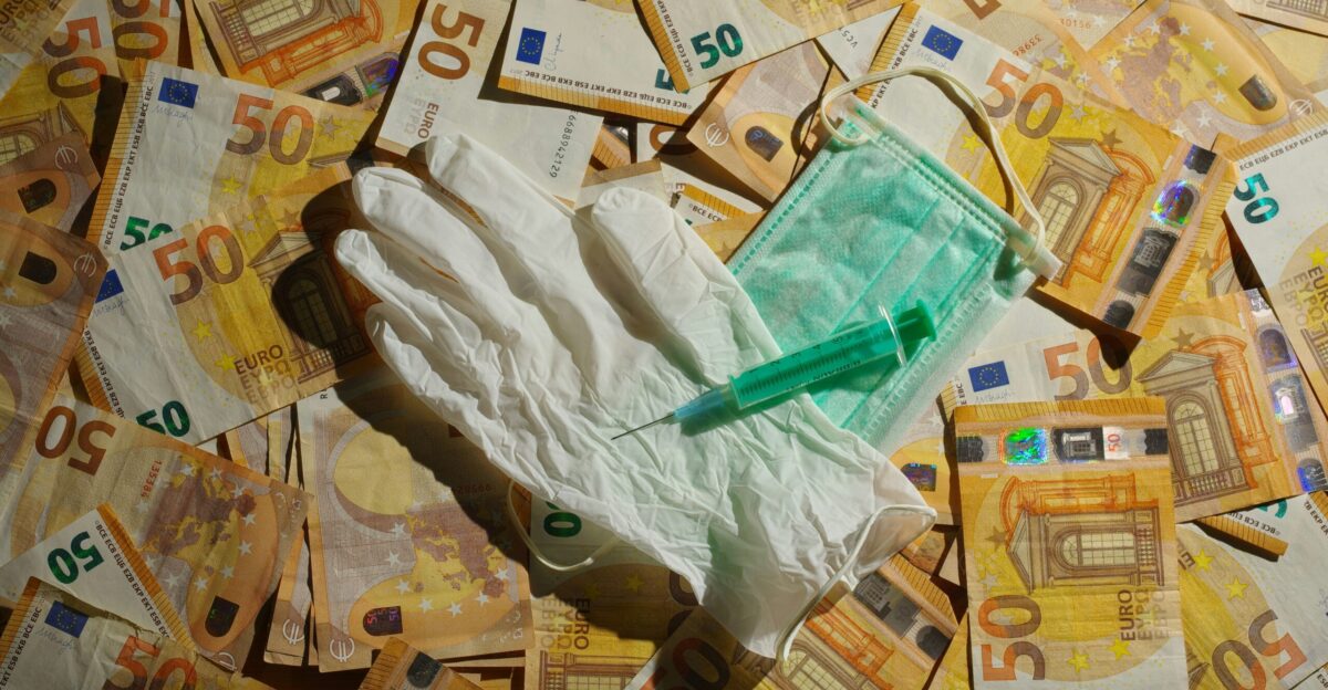 A lot of money that is laying on top of each other