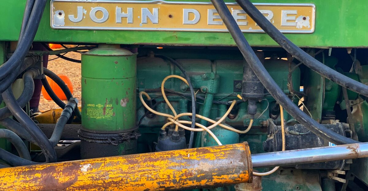 green and yellow industrial machine